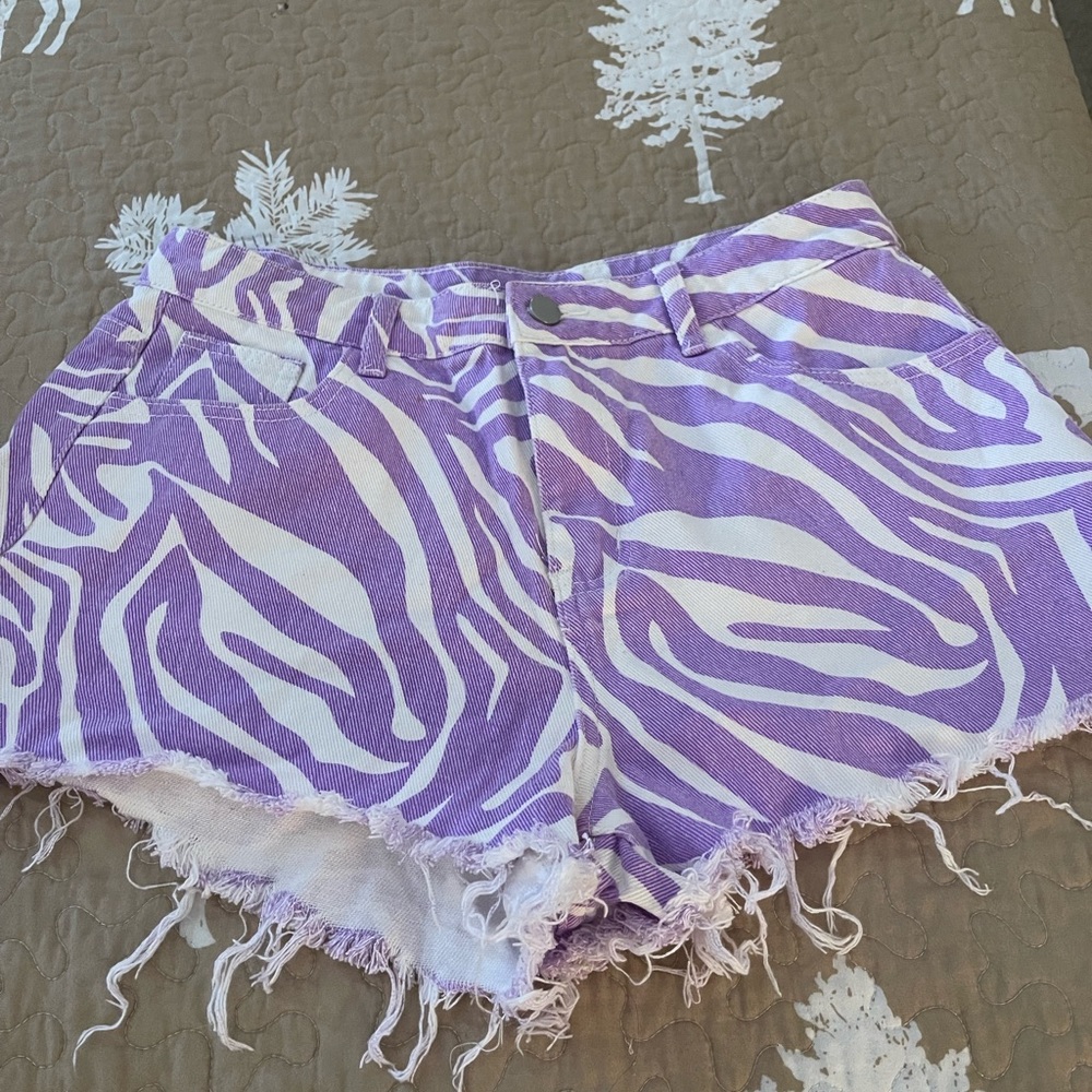 Shein cute zebra print shorts